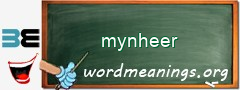 WordMeaning blackboard for mynheer